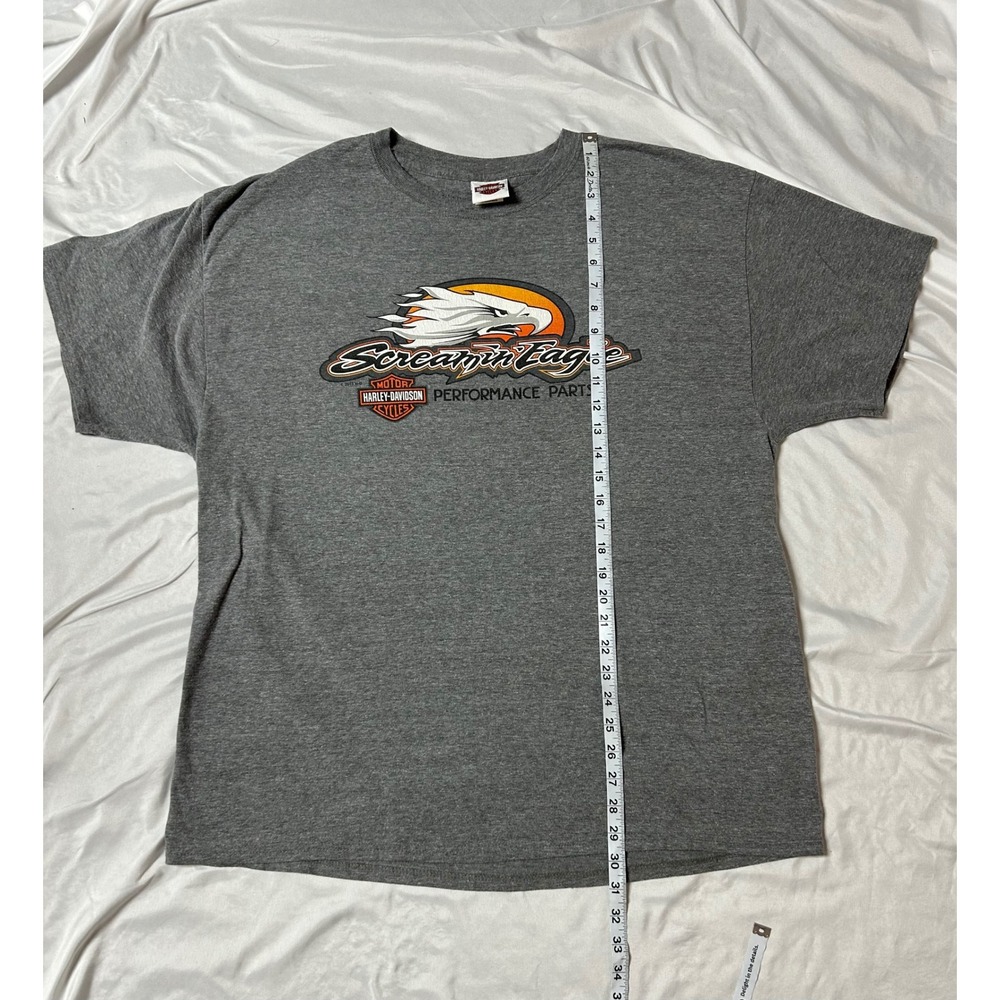 Harley-Davidson Screamin Eagle T-Shirt Gray XL RK Stratman Manassas VA Biker - Picture 10 of 13